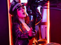 cam girl latex webcam show CleodoraNoir